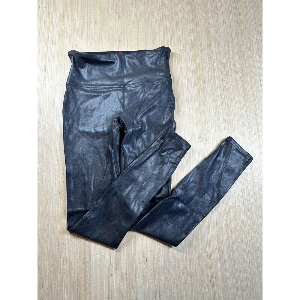 Spanx Faux Leather High Rise Leggings Womens Small Black
